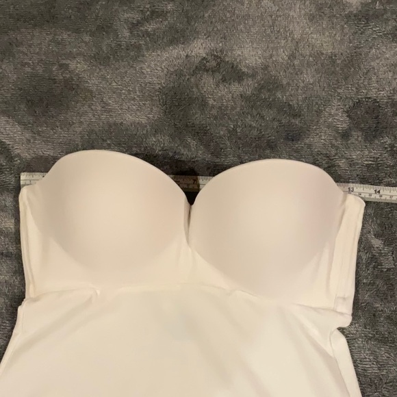 white strapless full length bra slip size 36B-David’s Bridal by Q-T Intimates - Picture 11 of 16